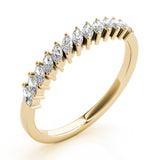 Marquise Stackable Half Eternity Ring in Gold & Platinum
