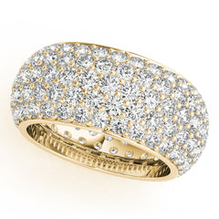 5 Row Full Eternity Ring in Gold & Platinum