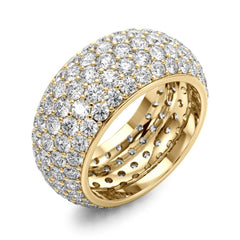 5 Row Full Eternity Ring in Gold & Platinum