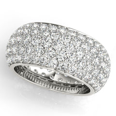 5 Row Full Eternity Ring in Gold & Platinum