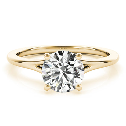 IGI Lab-Grown Round Cut D-VVS Diamond 4-Prong Engagement Ring.