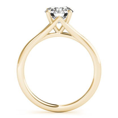 IGI Lab-Grown Round Cut D-VVS Diamond 4-Prong Engagement Ring.