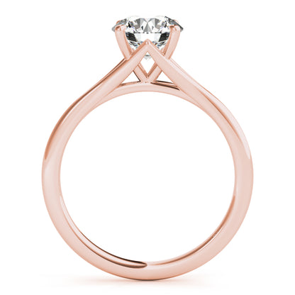 IGI Lab-Grown Round Cut D-VVS Diamond 4-Prong Engagement Ring.