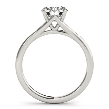 IGI Lab-Grown Round Cut D-VVS Diamond 4-Prong Engagement Ring.