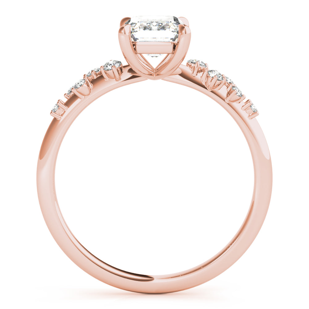 Pristine Cut Center Emerald Diamond Engagement Ring — 9K/18K Gold & Platinum