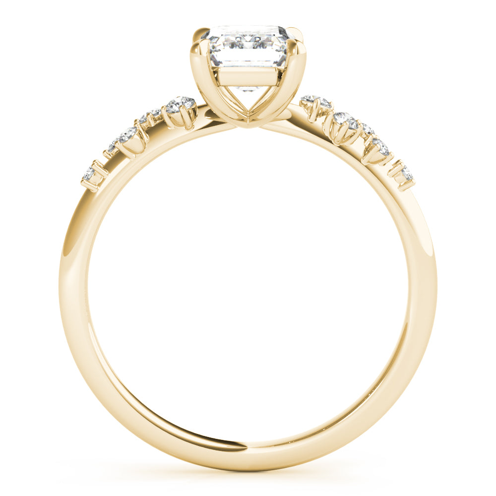 Pristine Cut Center Emerald Diamond Engagement Ring — 9K/18K Gold & Platinum