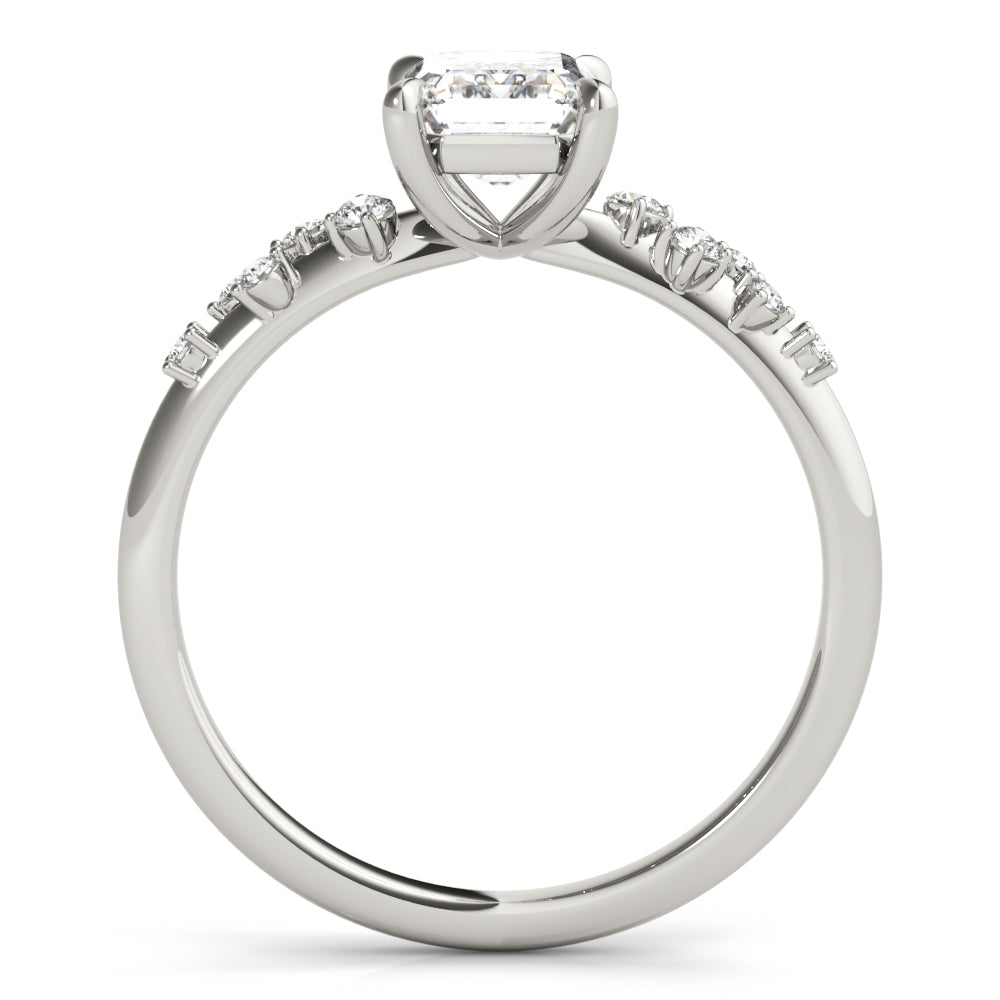 Pristine Cut Center Emerald Diamond Engagement Ring — 9K/18K Gold & Platinum
