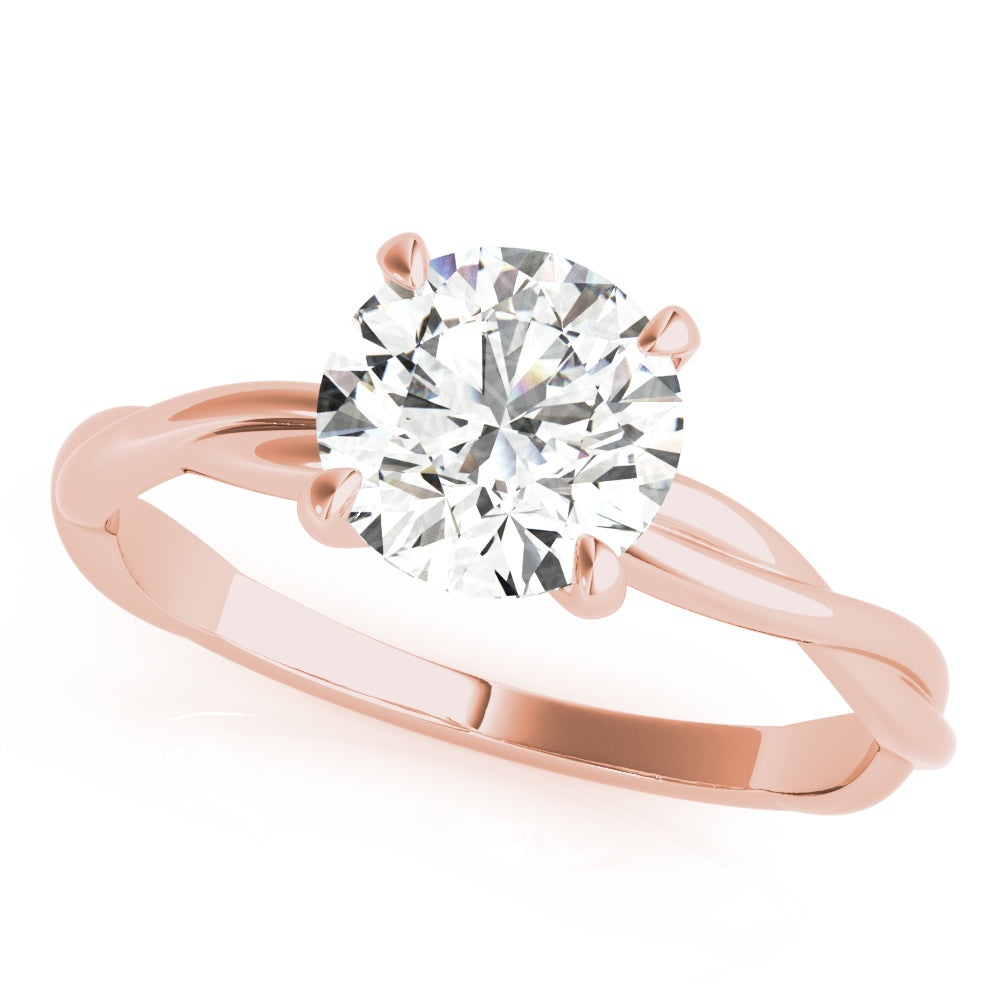 Noble Solitaire Round Diamond Engagement Ring — 9K/18K Gold & Platinum