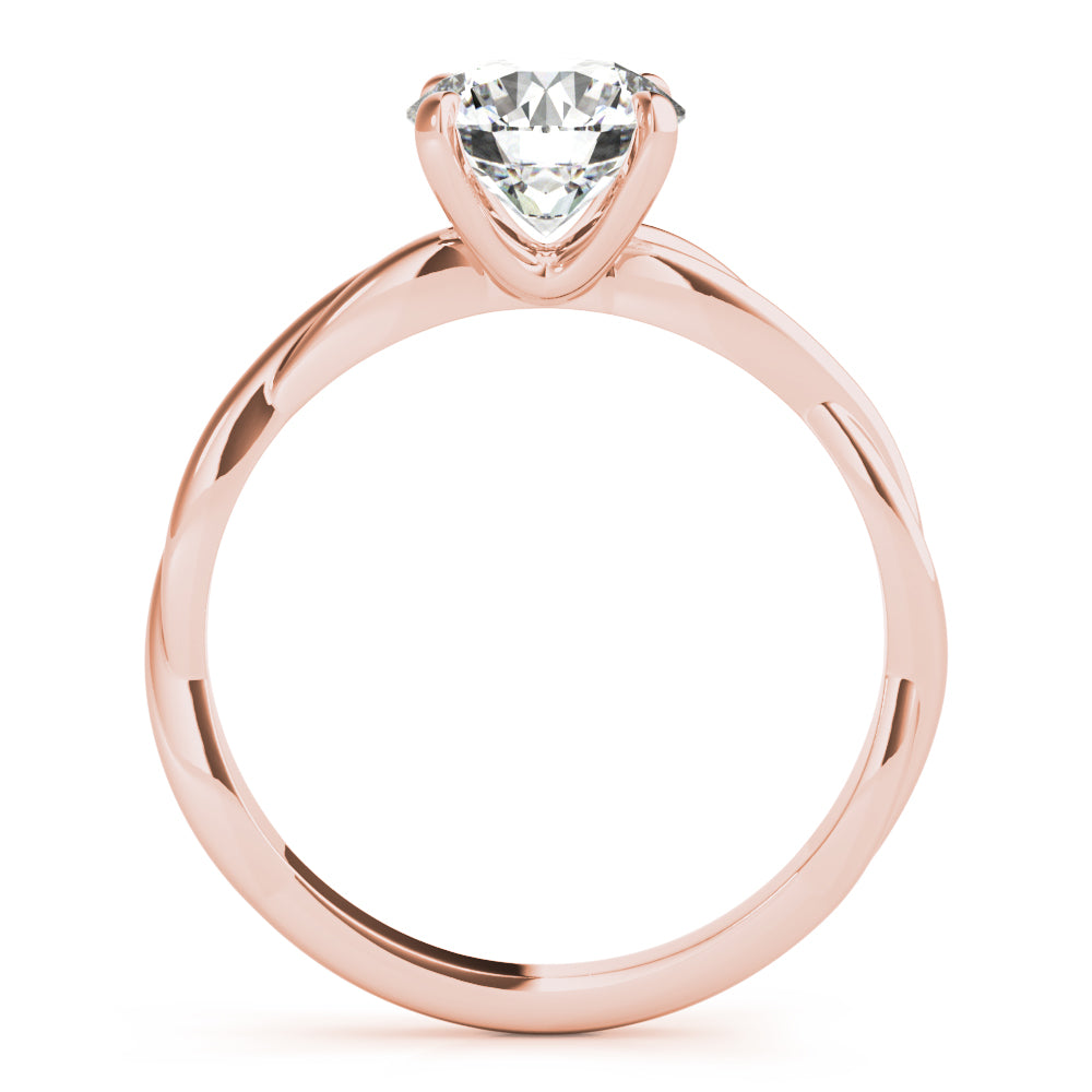 Noble Solitaire Round Diamond Engagement Ring — 9K/18K Gold & Platinum