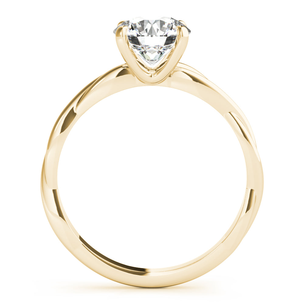 Noble Solitaire Round Diamond Engagement Ring — 9K/18K Gold & Platinum