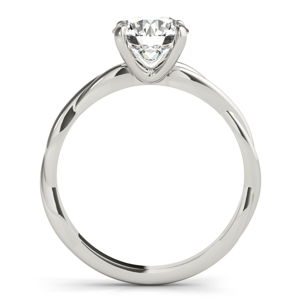Noble Solitaire Round Diamond Engagement Ring — 9K/18K Gold & Platinum