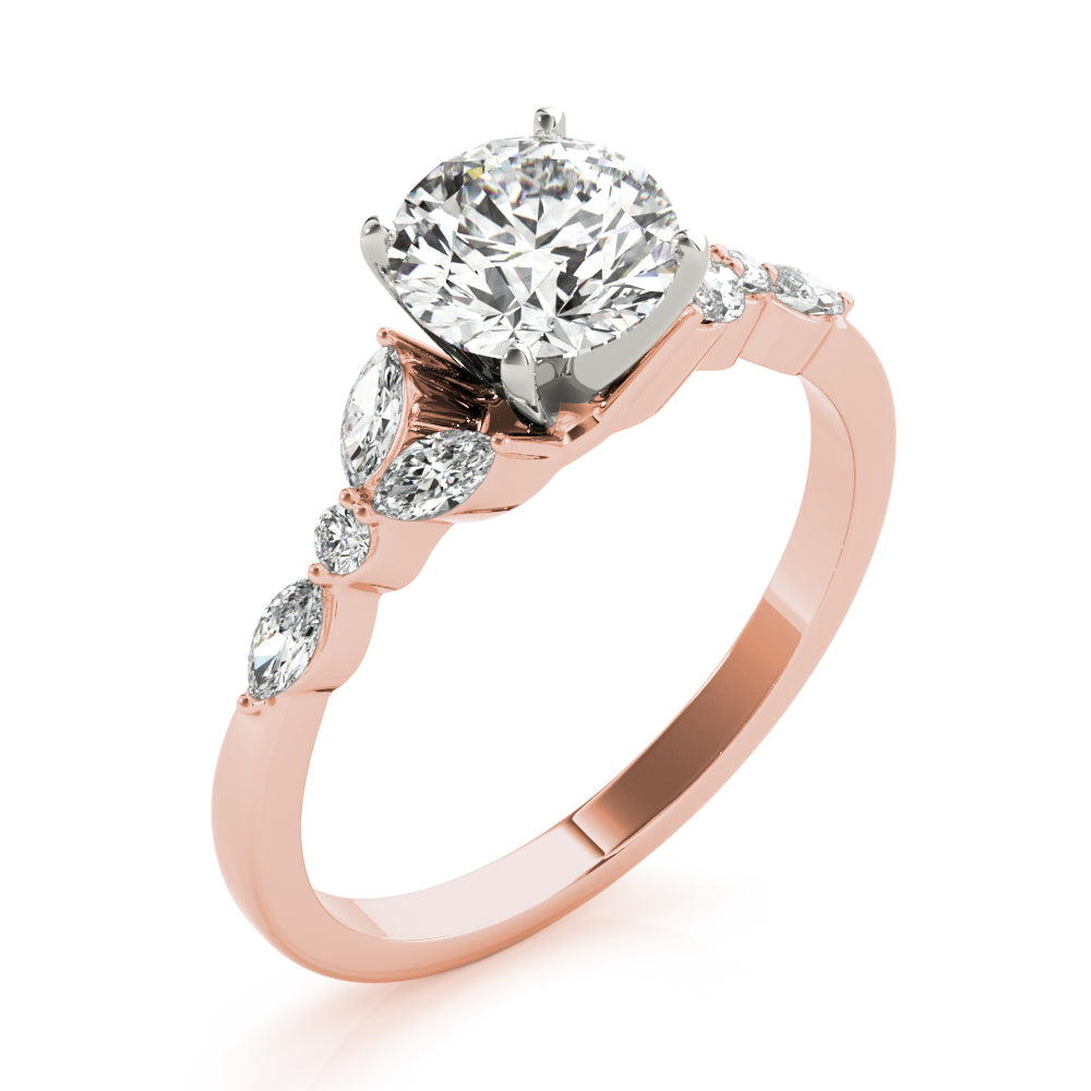 Devoted Engagement Ring Marquise Diamond Engagement Ring — 9K/18K Gold & Platinum