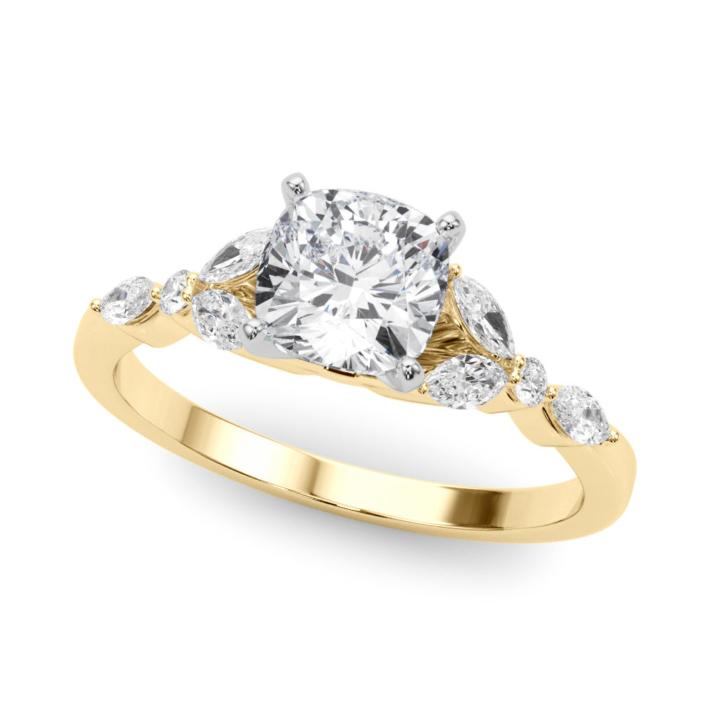Devoted Engagement Ring Marquise Diamond Engagement Ring — 9K/18K Gold & Platinum