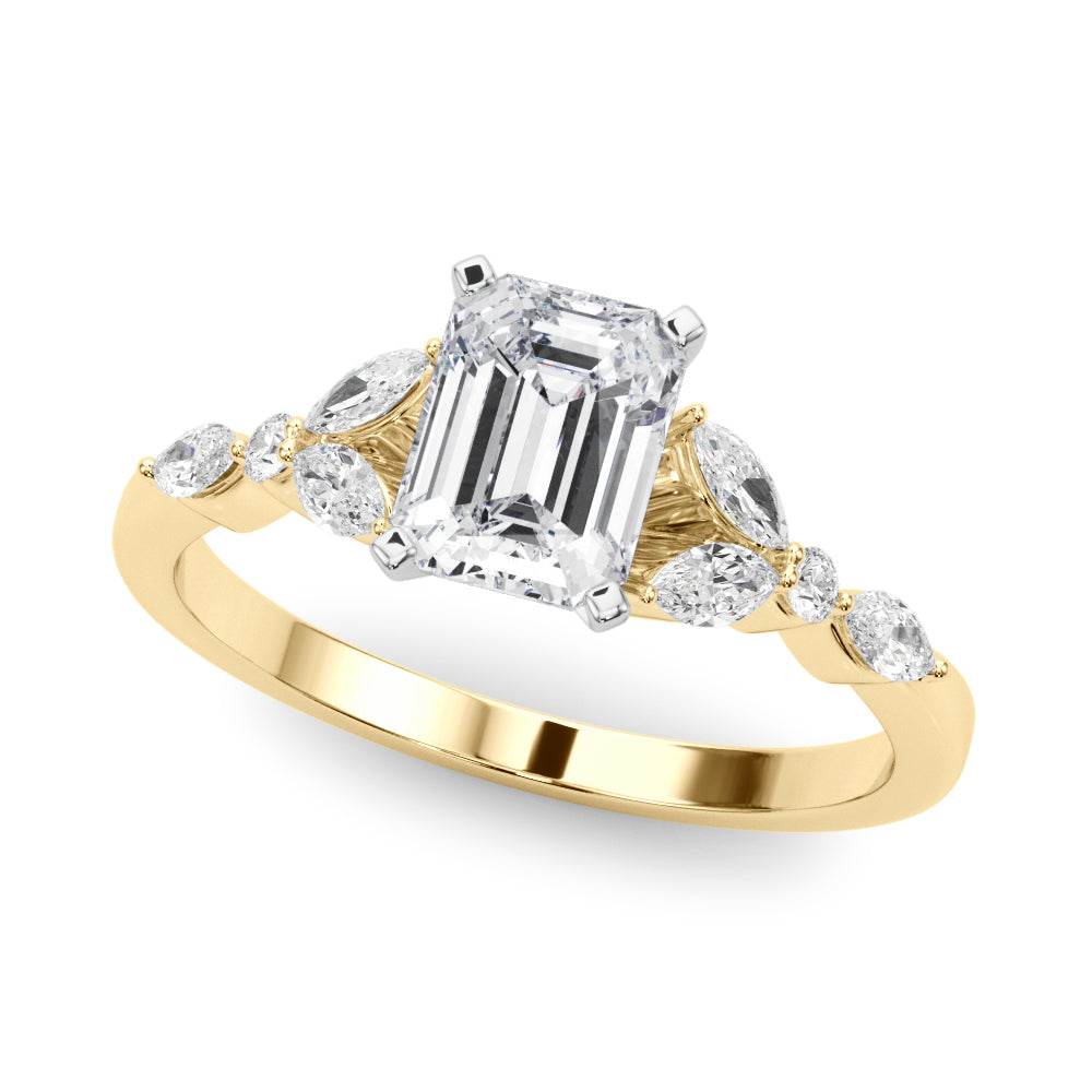 Devoted Engagement Ring Marquise Diamond Engagement Ring — 9K/18K Gold & Platinum