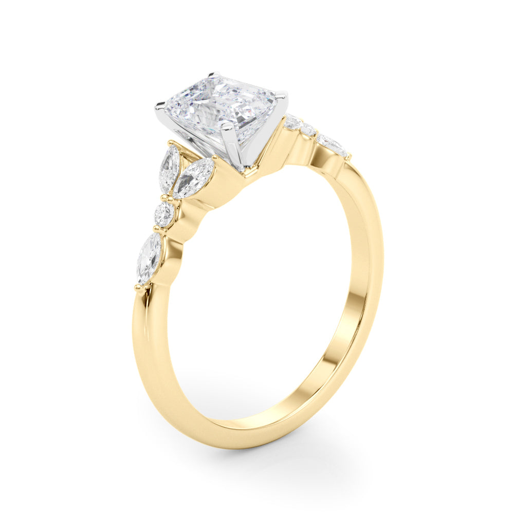 Devoted Engagement Ring Marquise Diamond Engagement Ring — 9K/18K Gold & Platinum