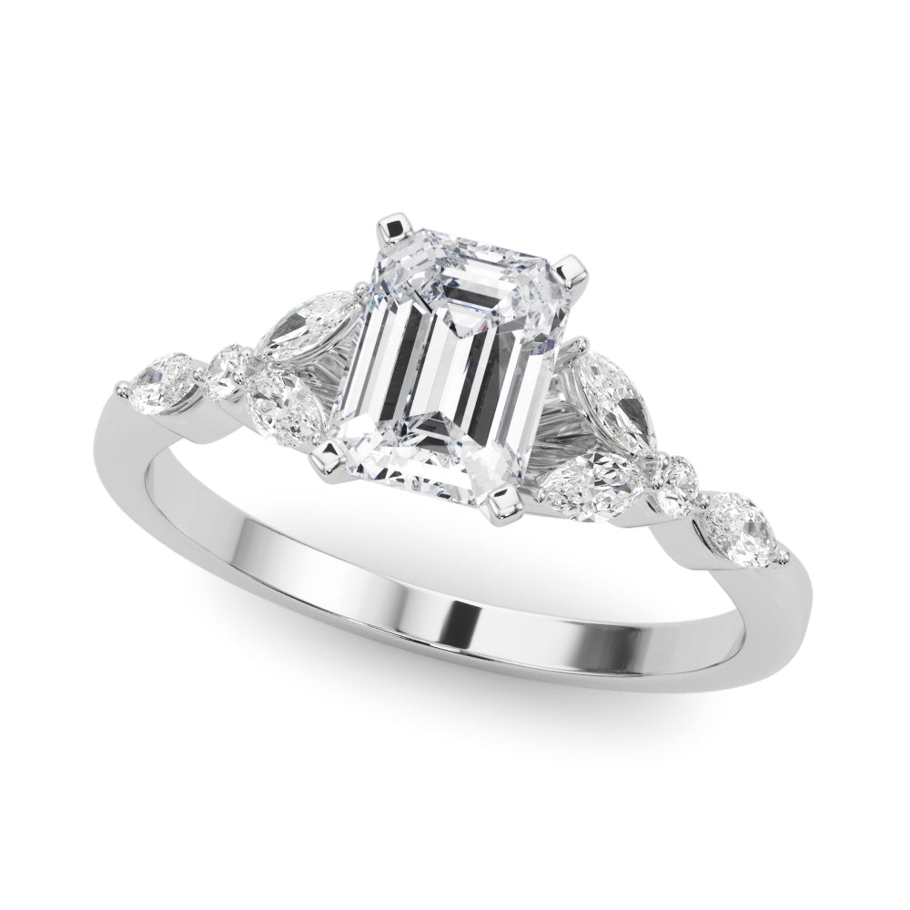 Devoted Engagement Ring Marquise Diamond Engagement Ring — 9K/18K Gold & Platinum
