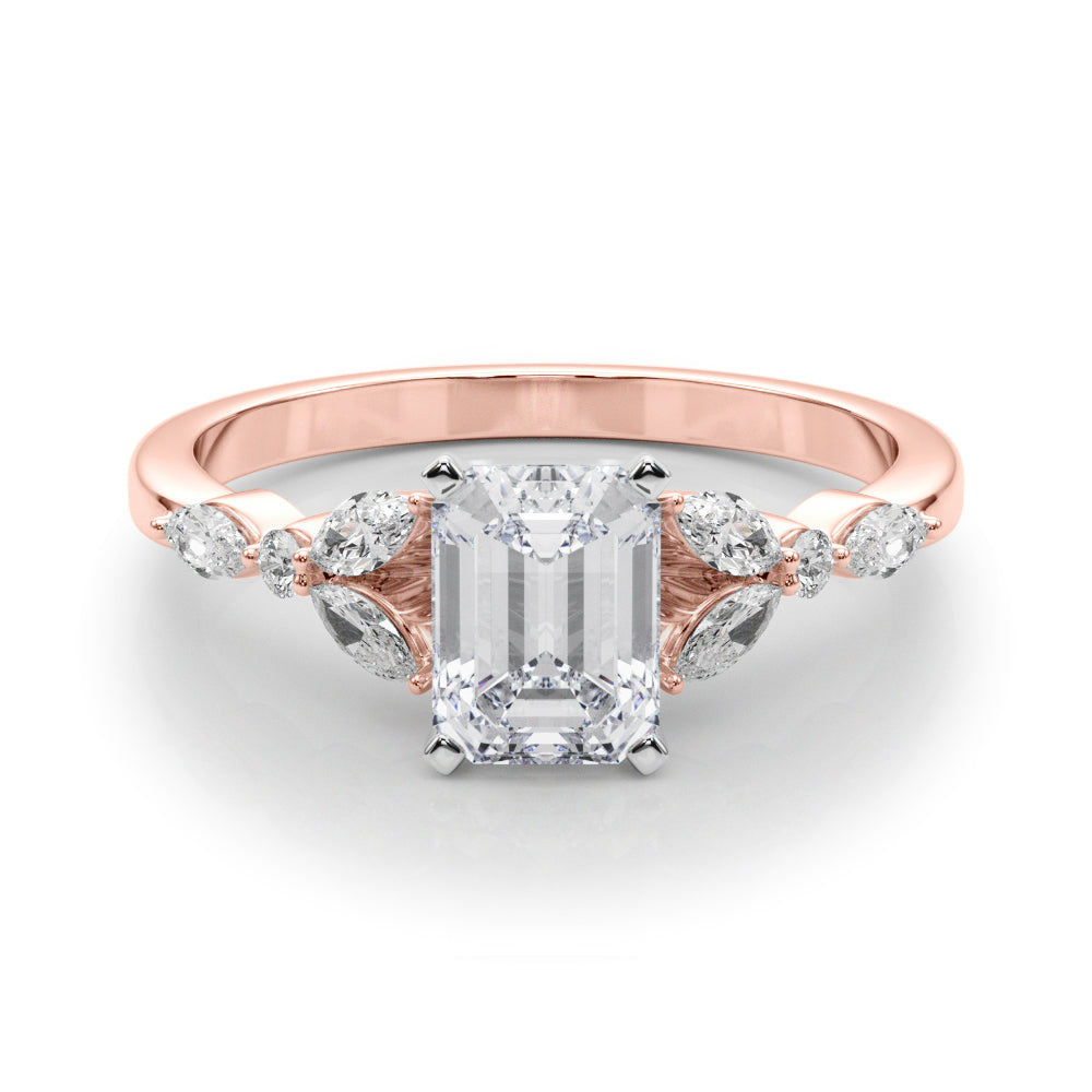 Devoted Engagement Ring Marquise Diamond Engagement Ring — 9K/18K Gold & Platinum
