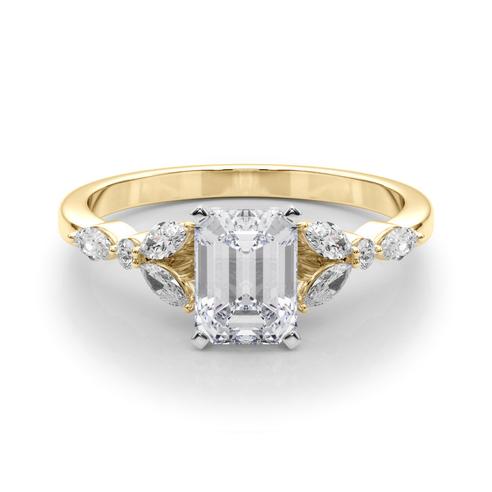 Devoted Engagement Ring Marquise Diamond Engagement Ring — 9K/18K Gold & Platinum
