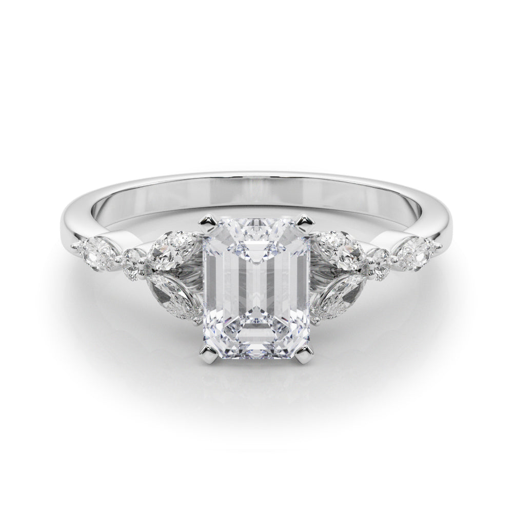Devoted Engagement Ring Marquise Diamond Engagement Ring — 9K/18K Gold & Platinum