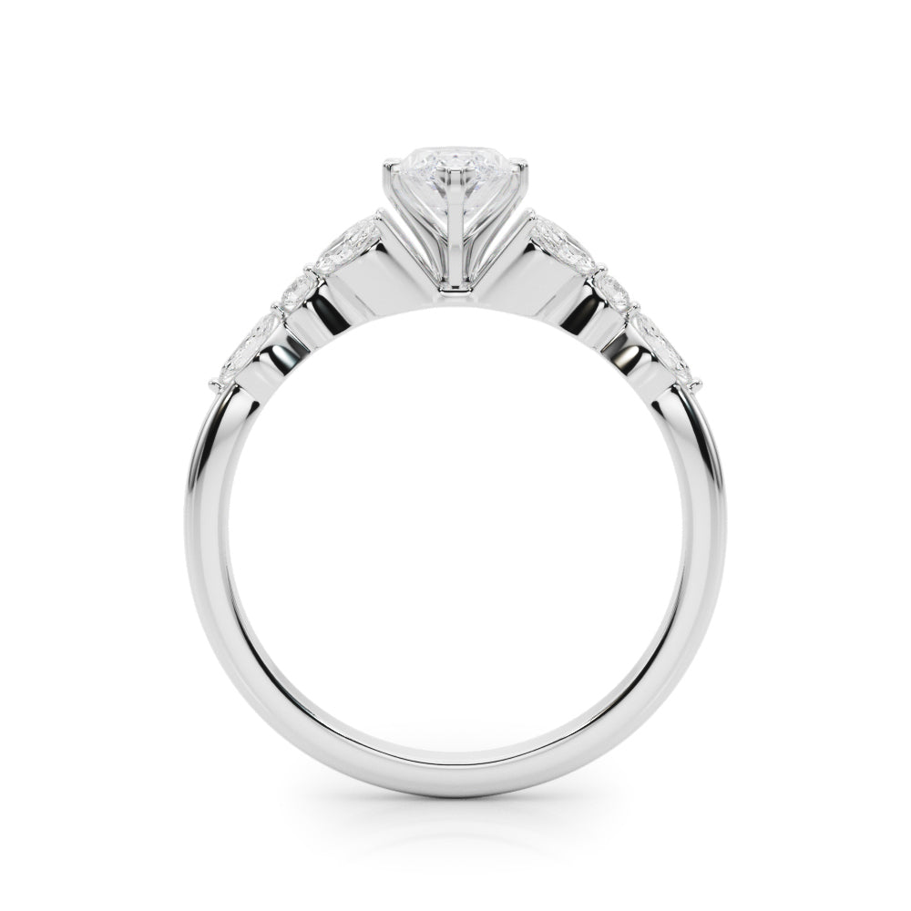 Devoted Engagement Ring Marquise Diamond Engagement Ring — 9K/18K Gold & Platinum