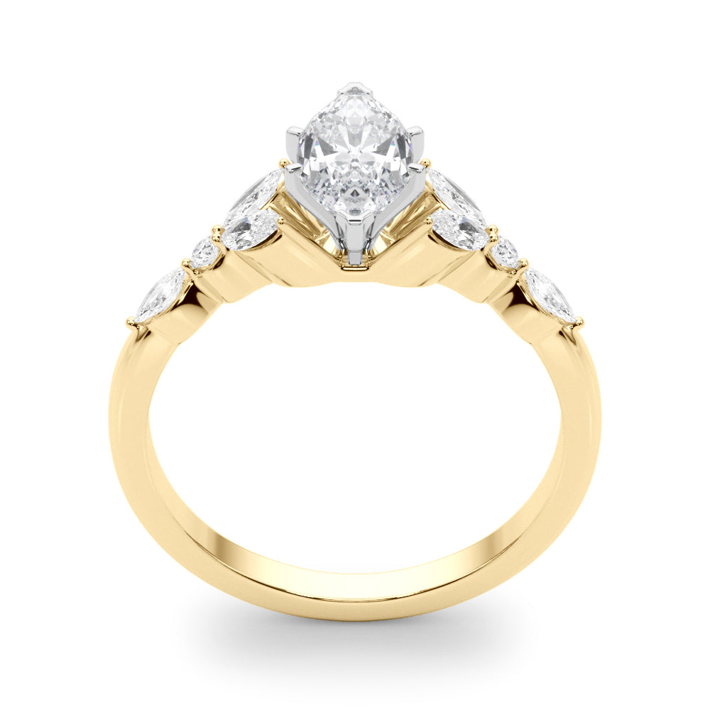 Devoted Engagement Ring Marquise Diamond Engagement Ring — 9K/18K Gold & Platinum