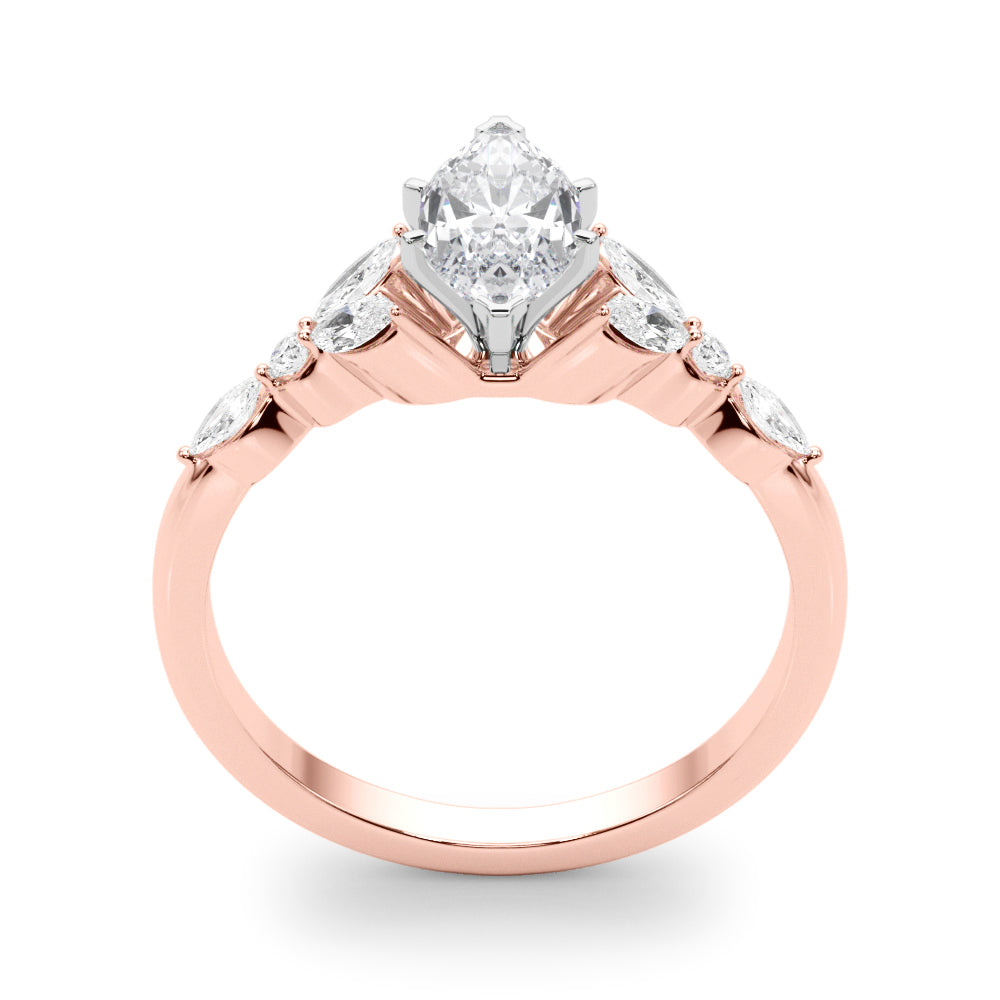 Devoted Engagement Ring Marquise Diamond Engagement Ring — 9K/18K Gold & Platinum