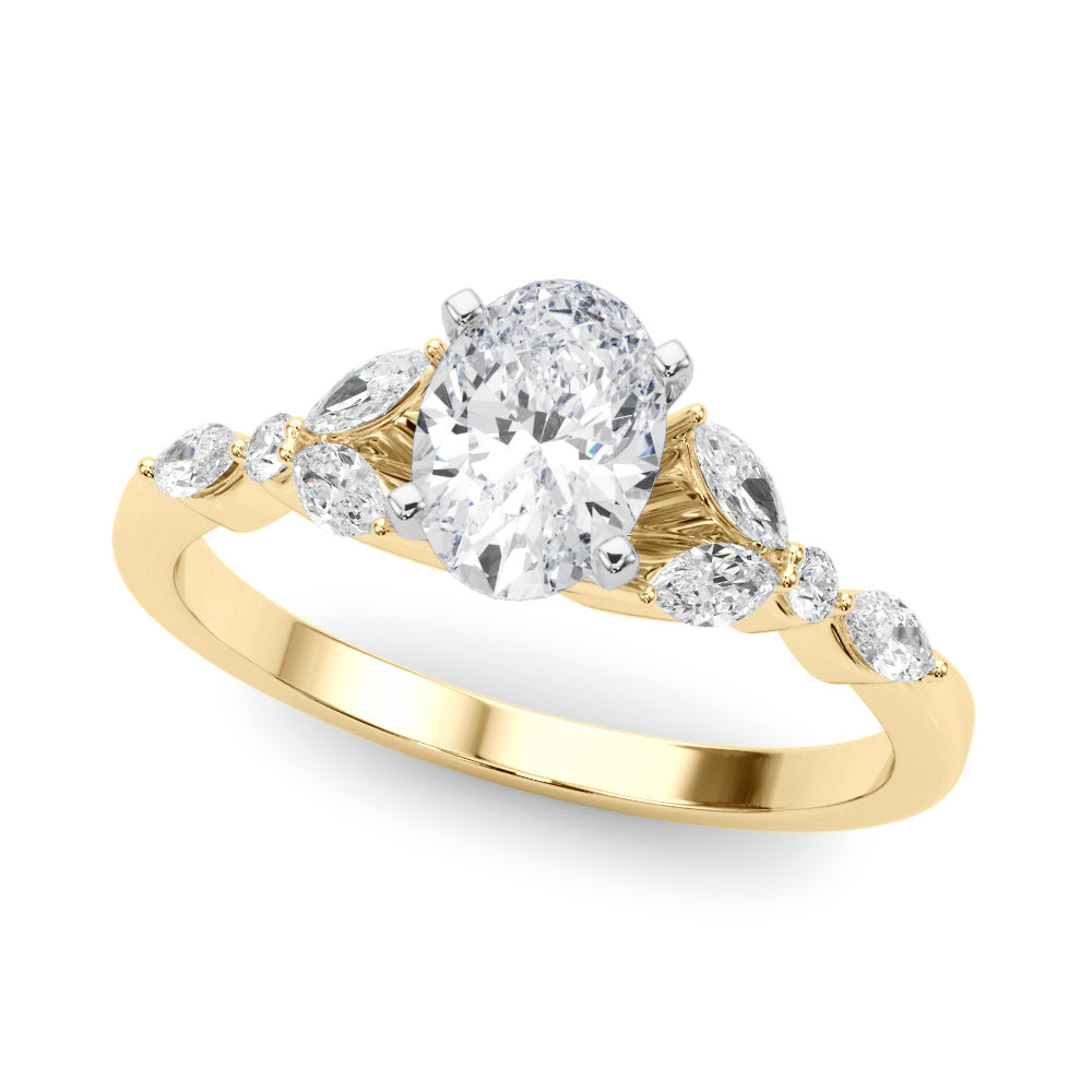 Devoted Engagement Ring Marquise Diamond Engagement Ring — 9K/18K Gold & Platinum