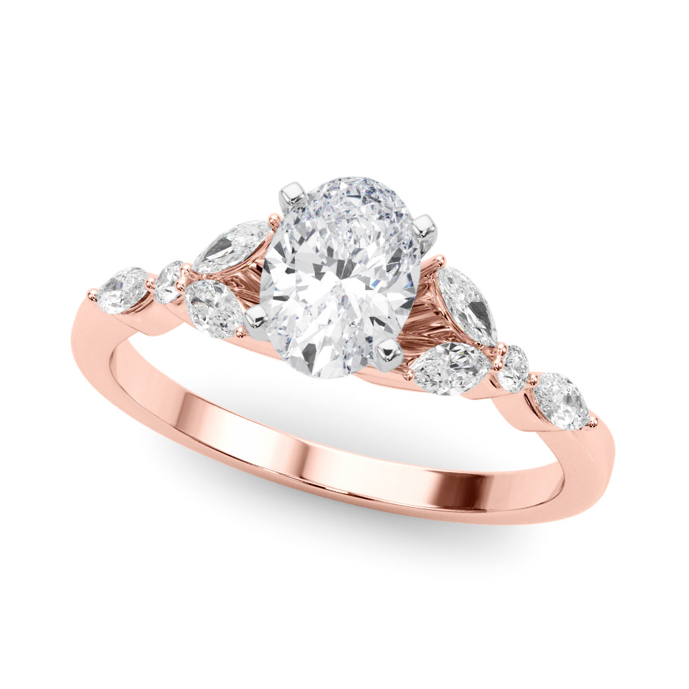 Devoted Engagement Ring Marquise Diamond Engagement Ring — 9K/18K Gold & Platinum