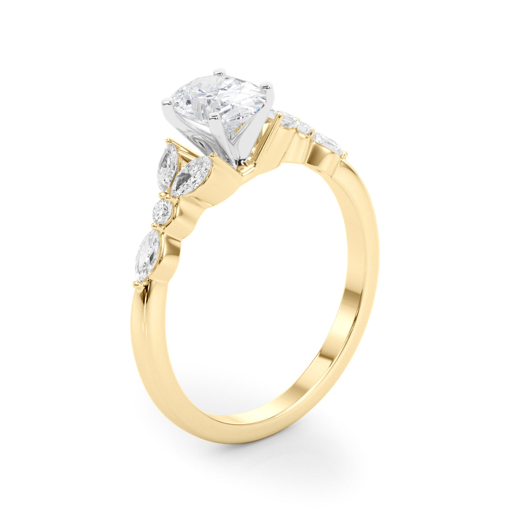 Devoted Engagement Ring Marquise Diamond Engagement Ring — 9K/18K Gold & Platinum
