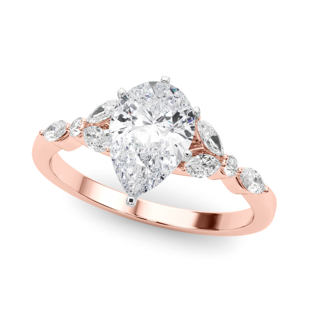 Devoted Engagement Ring Marquise Diamond Engagement Ring — 9K/18K Gold & Platinum
