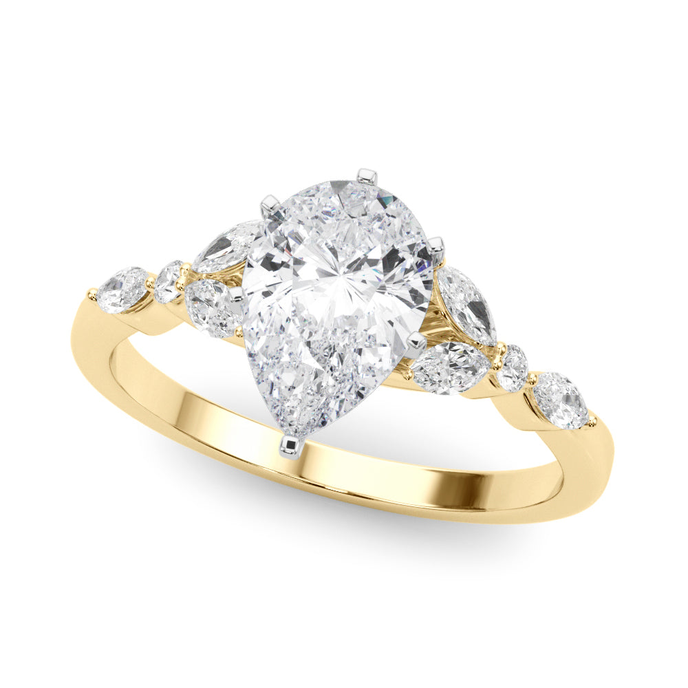Devoted Engagement Ring Marquise Diamond Engagement Ring — 9K/18K Gold & Platinum