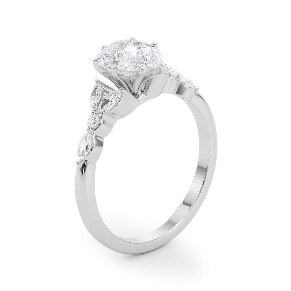 Devoted Engagement Ring Marquise Diamond Engagement Ring — 9K/18K Gold & Platinum