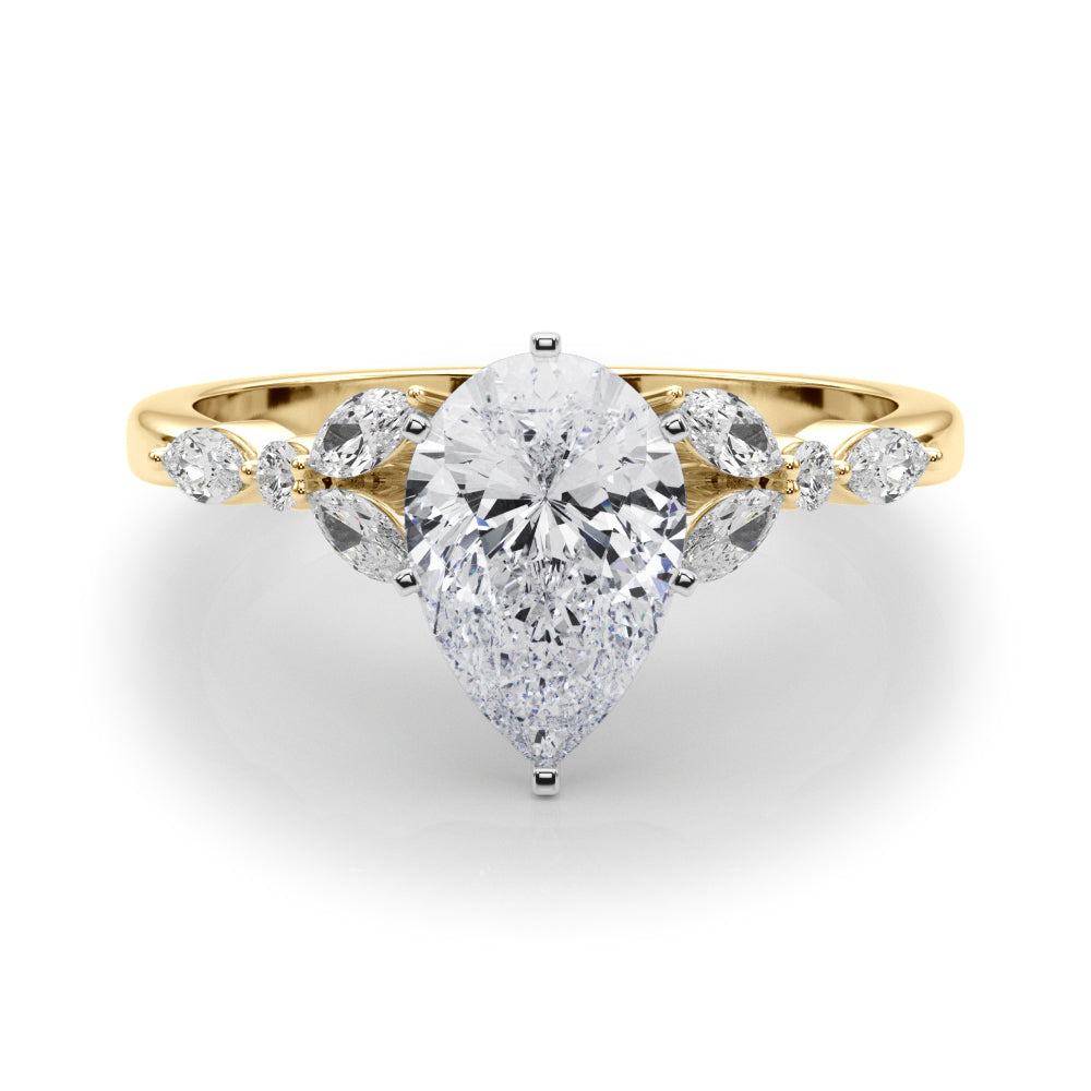 Devoted Engagement Ring Marquise Diamond Engagement Ring — 9K/18K Gold & Platinum