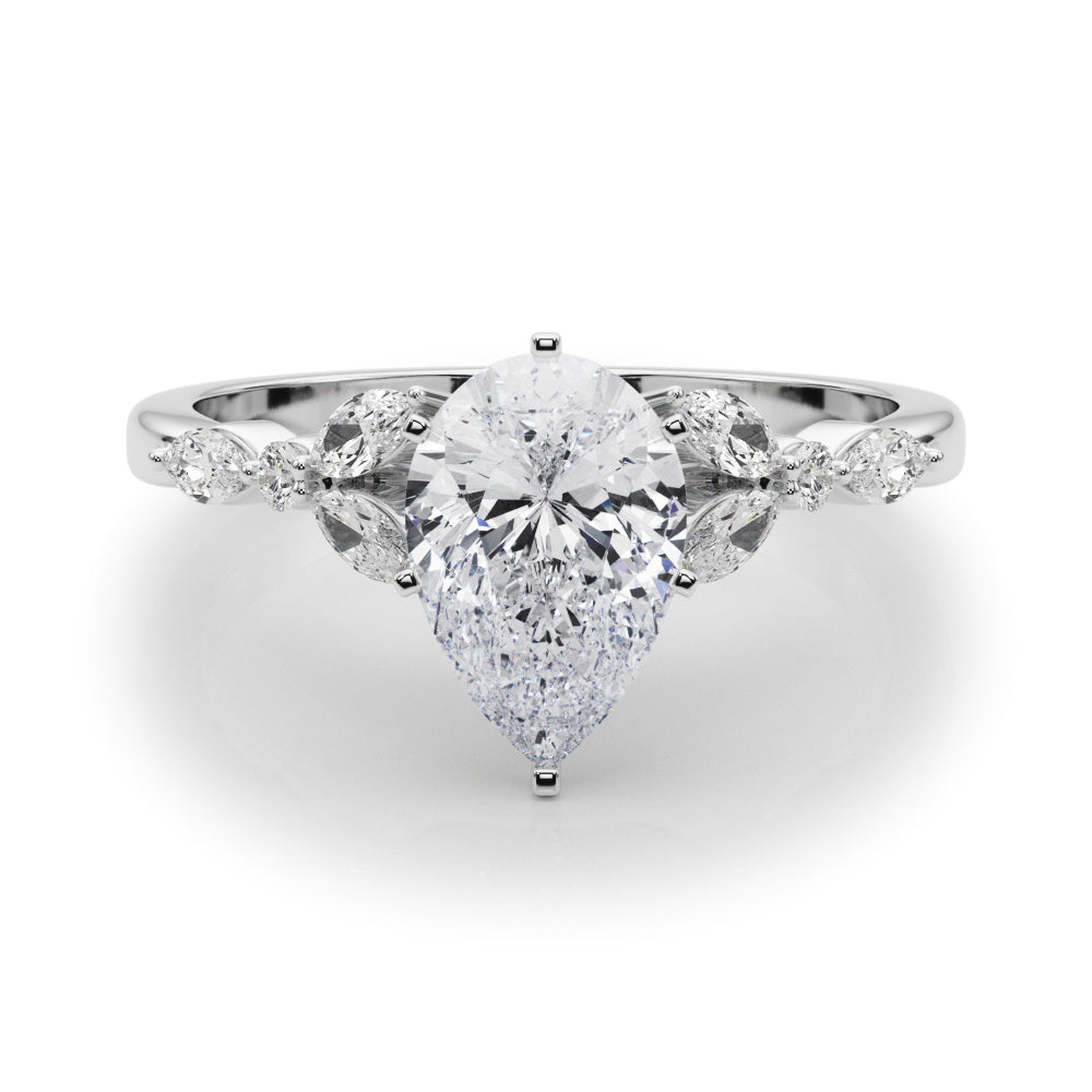 Devoted Engagement Ring Marquise Diamond Engagement Ring — 9K/18K Gold & Platinum