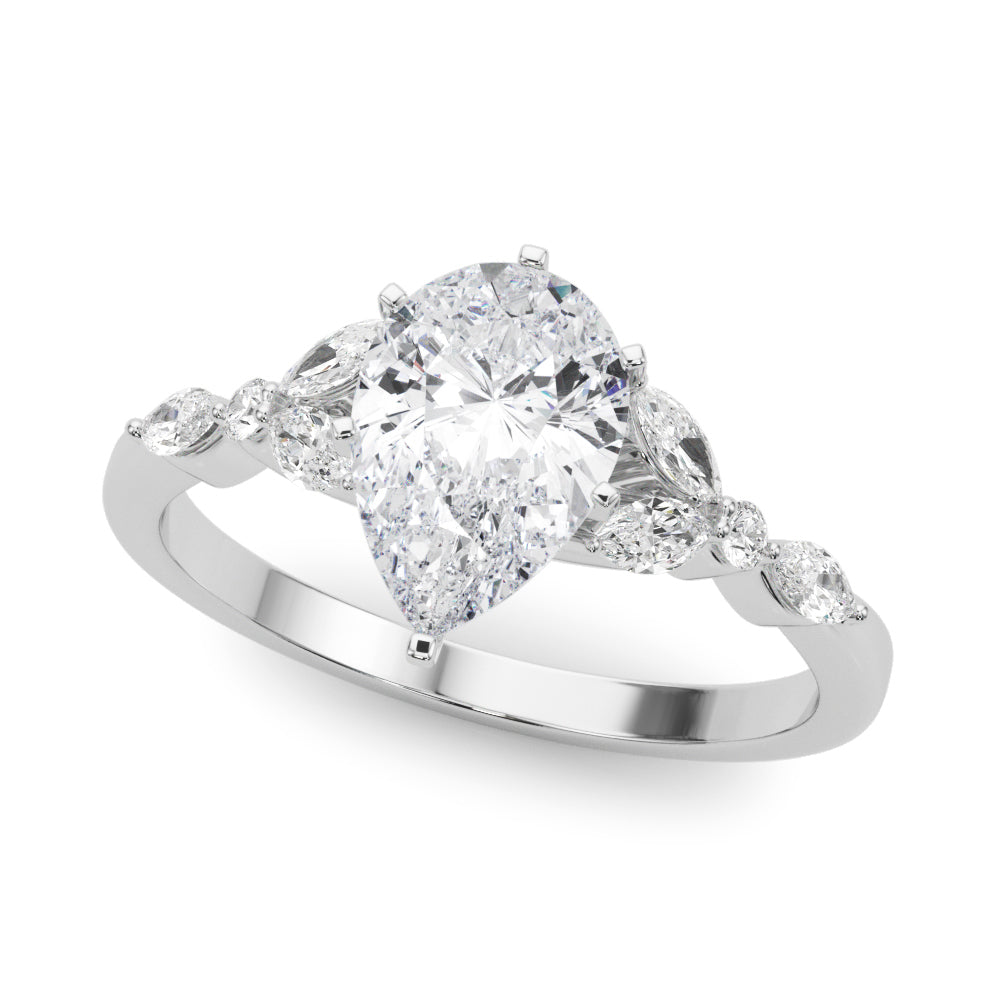 Devoted Engagement Ring Marquise Diamond Engagement Ring — 9K/18K Gold & Platinum