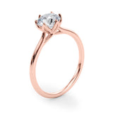 Elegant Solitaire Round Diamond Engagement Ring — 9K/18K Gold & Platinum