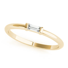East-West Baguette Half Eternity Ring in Gold & Platinum