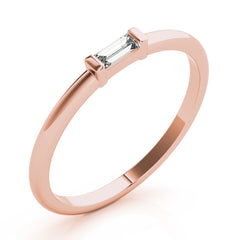 East-West Baguette Half Eternity Ring in Gold & Platinum
