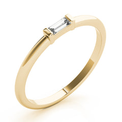 East-West Baguette Half Eternity Ring in Gold & Platinum