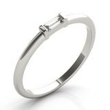 East-West Baguette Half Eternity Ring in Gold & Platinum