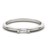 East-West Baguette Half Eternity Ring in Gold & Platinum