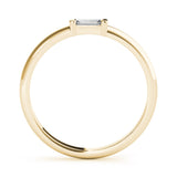 East-West Baguette Half Eternity Ring in Gold & Platinum