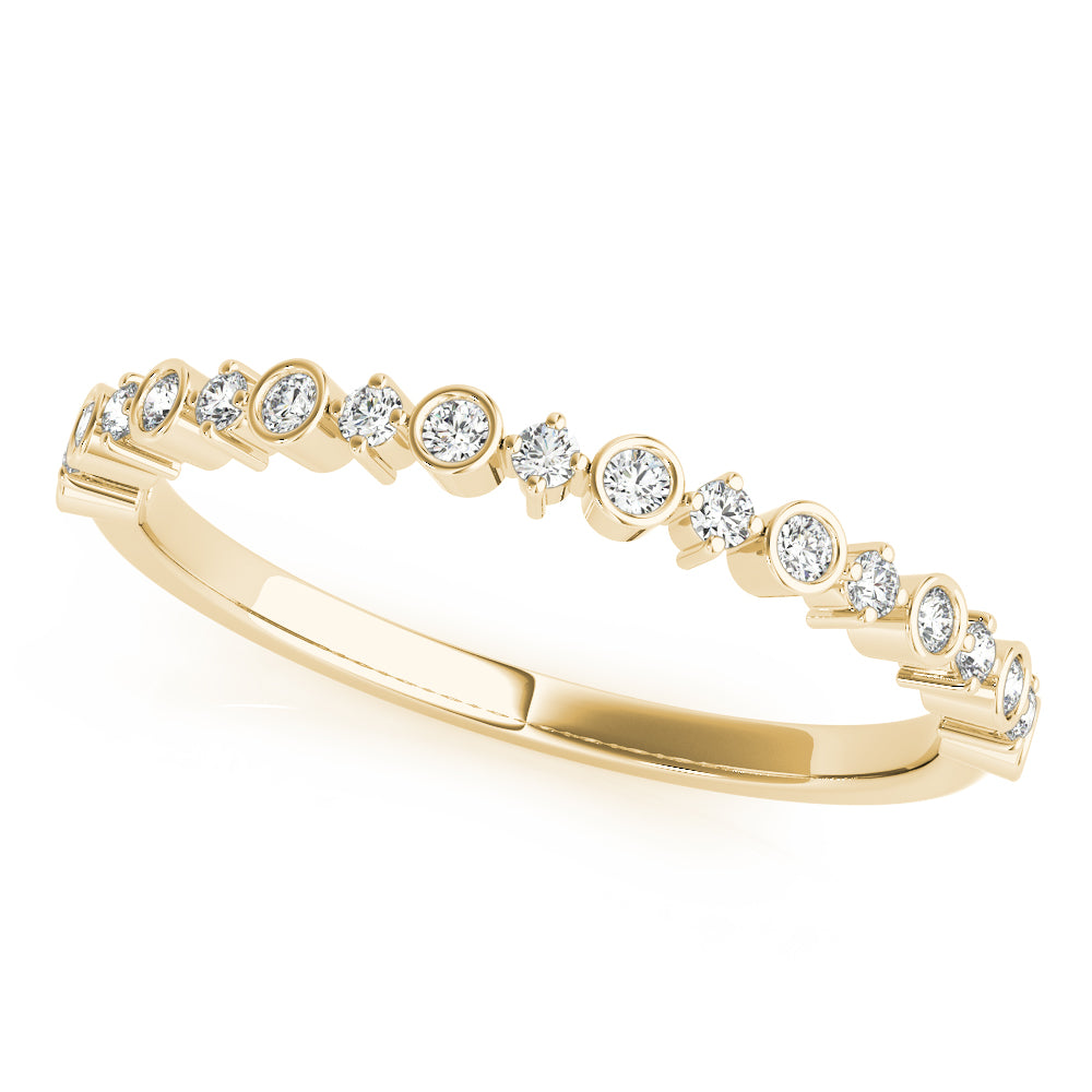 Stackable Bands Half Eternity Ring in Gold & Platinum