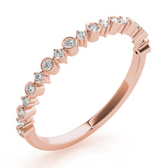 Stackable Bands Half Eternity Ring in Gold & Platinum