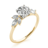Bespoke Sides Marquise Diamond Engagement Ring — 9K/18K Gold & Platinum