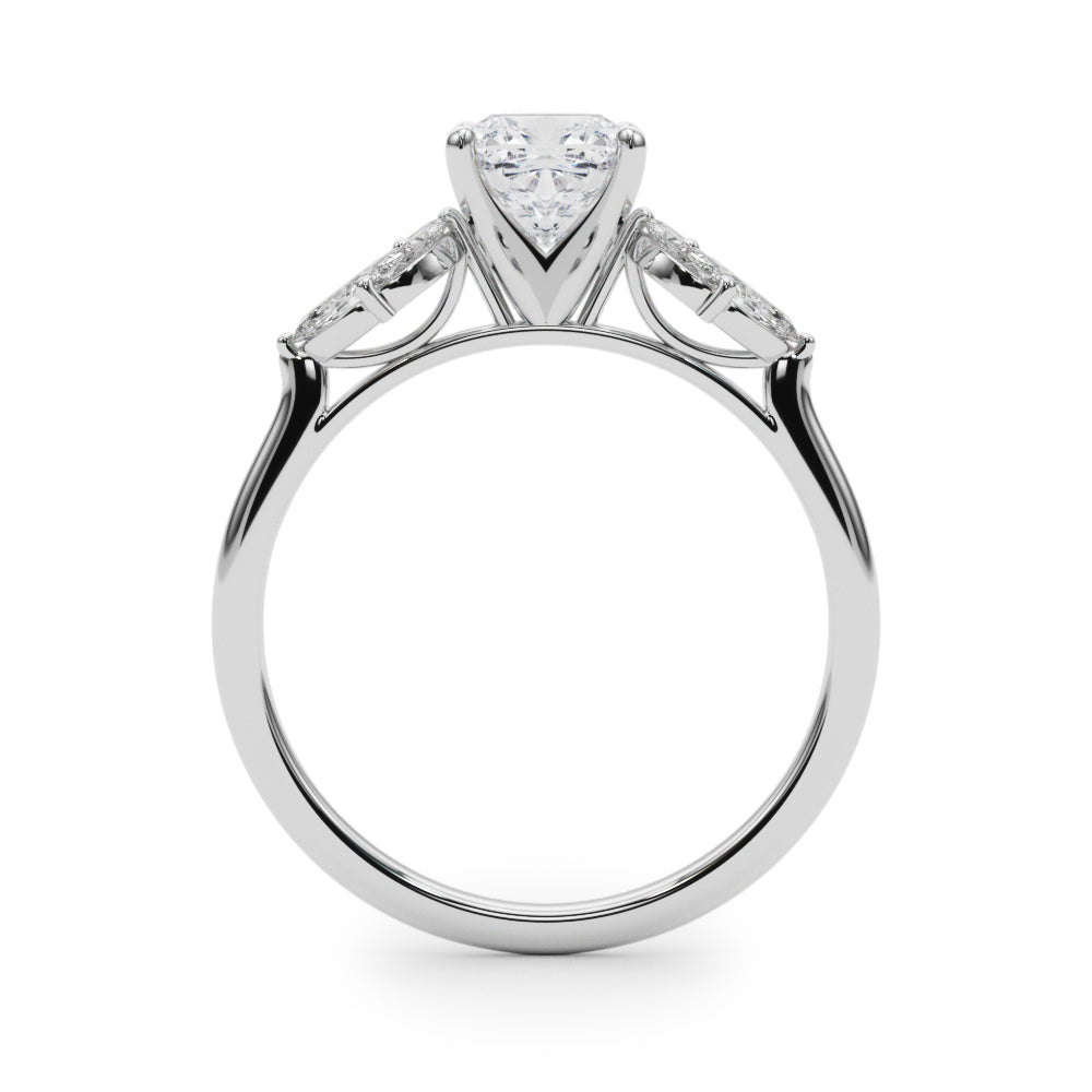 Bespoke Sides Marquise Diamond Engagement Ring — 9K/18K Gold & Platinum