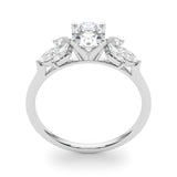 Bespoke Sides Marquise Diamond Engagement Ring — 9K/18K Gold & Platinum
