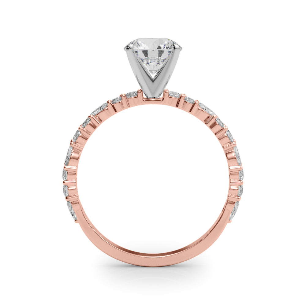 Graceful Engagement Ring Marquise Diamond Engagement Ring — 9K/18K Gold & Platinum