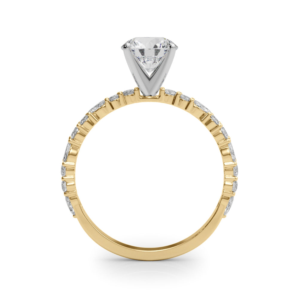 Graceful Engagement Ring Marquise Diamond Engagement Ring — 9K/18K Gold & Platinum