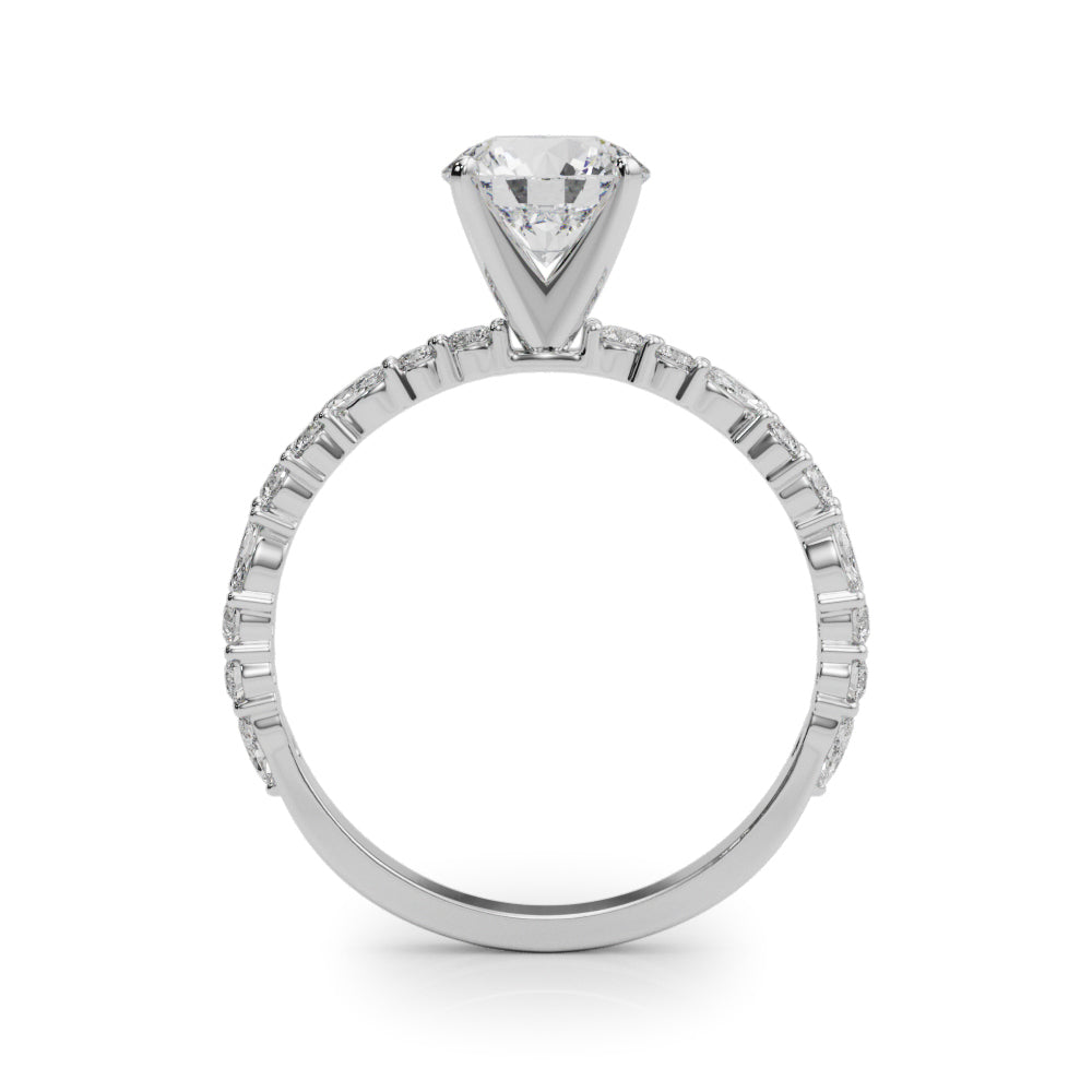 Graceful Engagement Ring Marquise Diamond Engagement Ring — 9K/18K Gold & Platinum